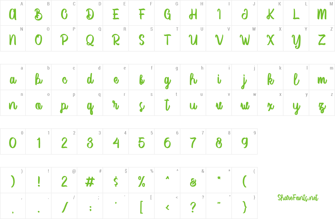 Font Vector Type preview